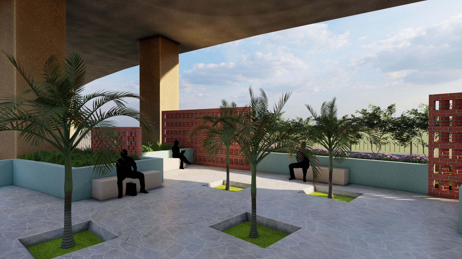 Design view of the Vadapalani flyover under-bridge space, Chennai, by VBS (1)