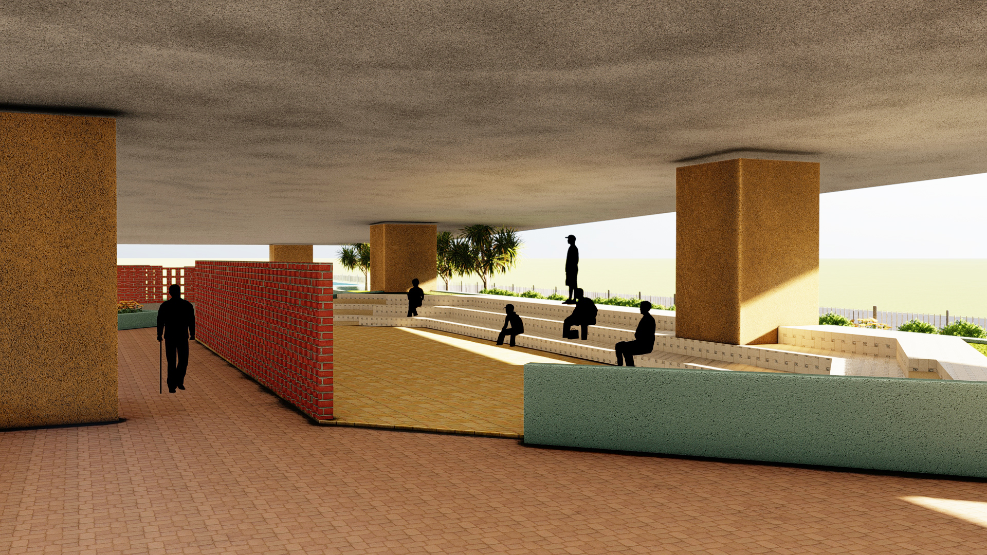 Design view of the Vadapalani flyover under-bridge space, Chennai, by VBS (3)