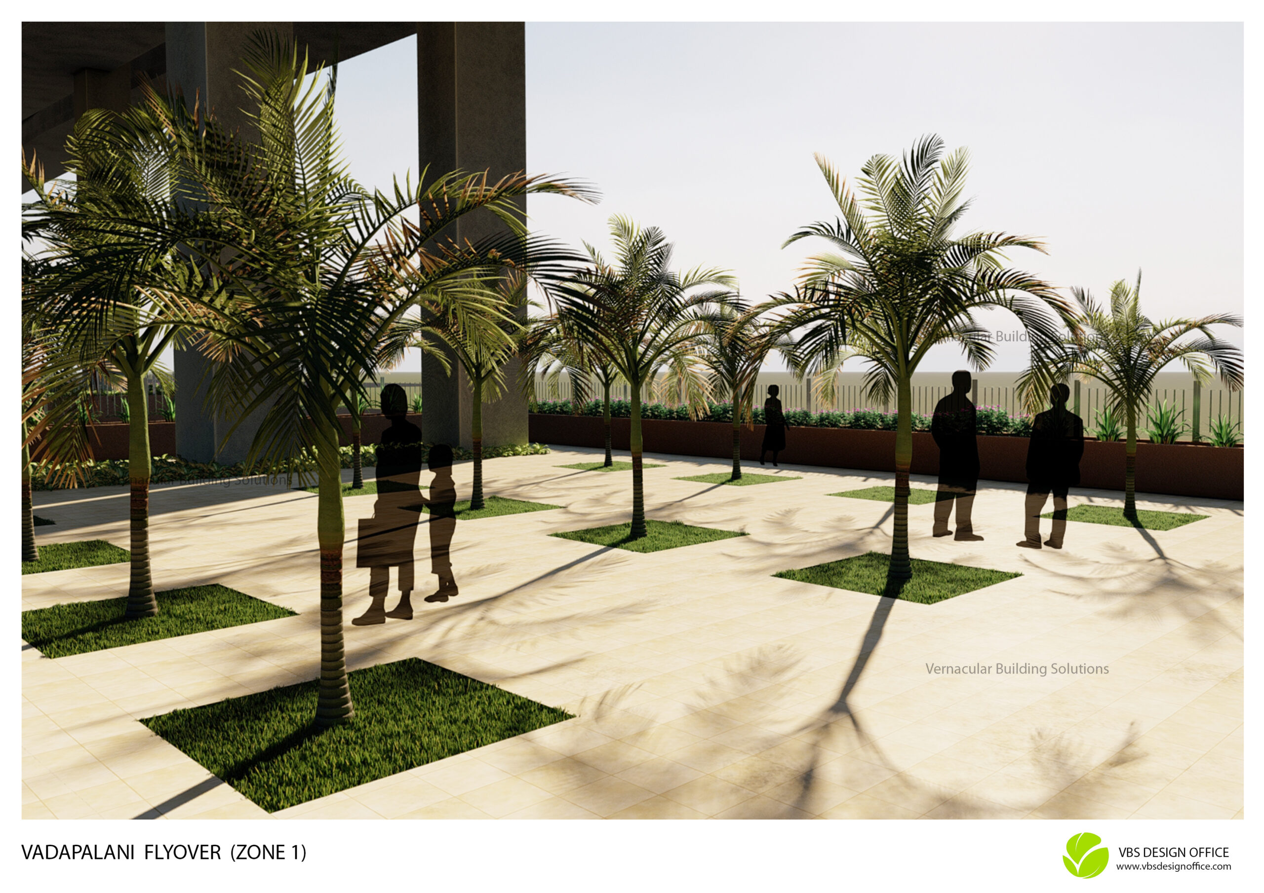 Design view of the Vadapalani flyover under-bridge space, Chennai, by VBS (7)