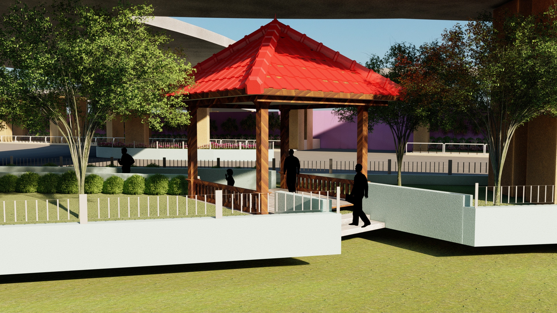 Design view of the Vadapalani flyover under-bridge space, Chennai, by VBS (5)