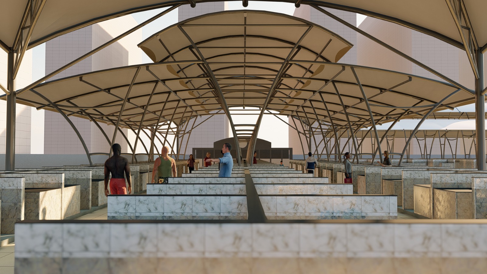 Design view of the Loop Road fish market, Pattinapakkam, Chennai, by VBS (4)